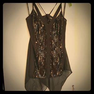 Bebe Sequined Party Top